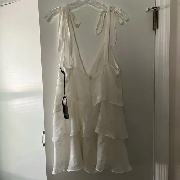 REVOLVE White Tiered Mini Dress - Picture 3 of 5